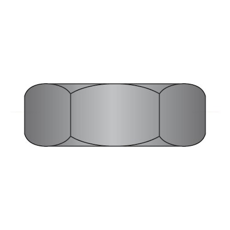 Newport Fasteners Jam Nut, 3/8"-24, Steel, Zinc Black, 21/64 in Ht, 3000 PK 879870